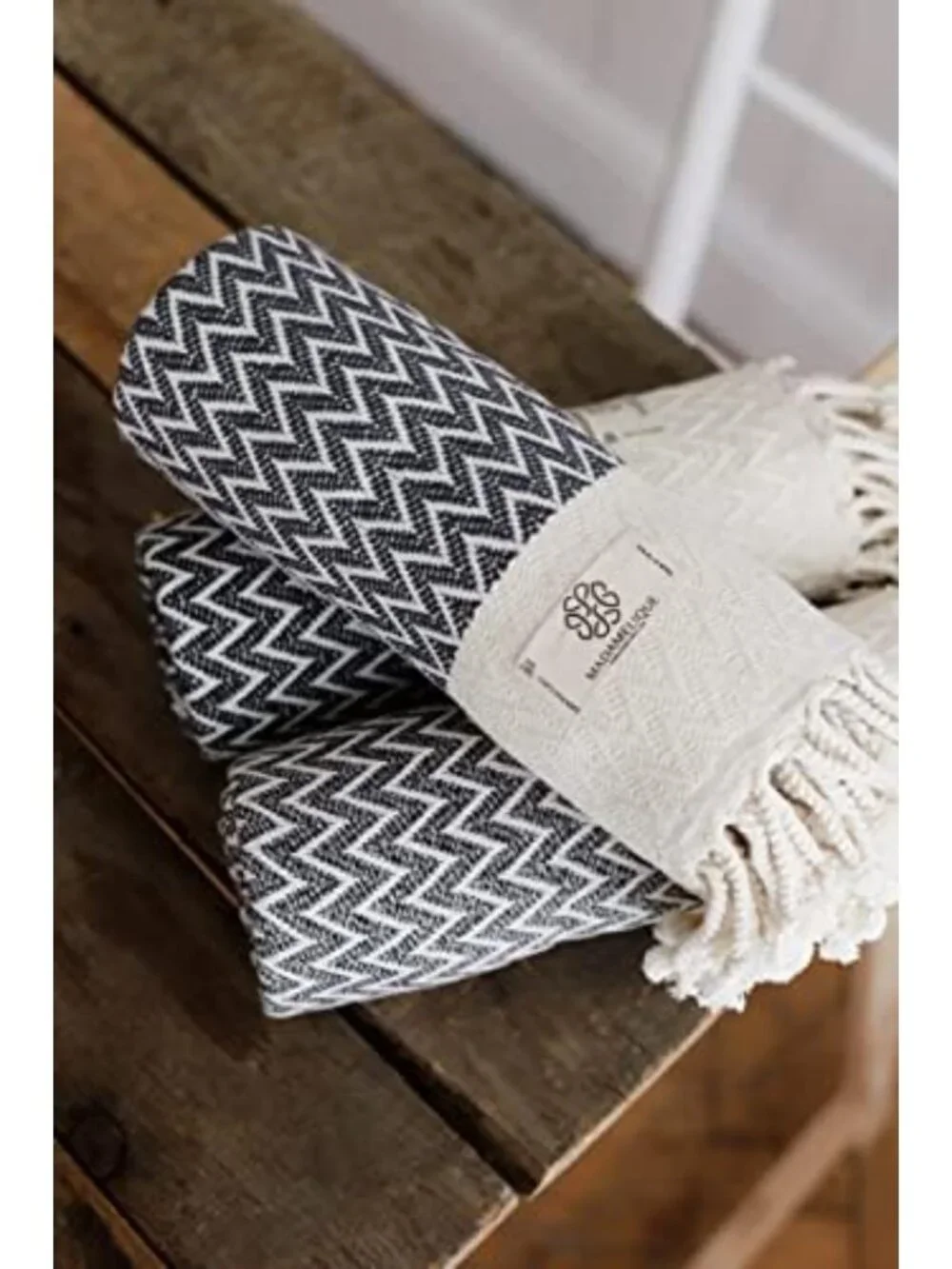 Set of 2 Decorative Hand Towels - 100% Cotton Peshtemal for Bath, Kitchen, Yoga